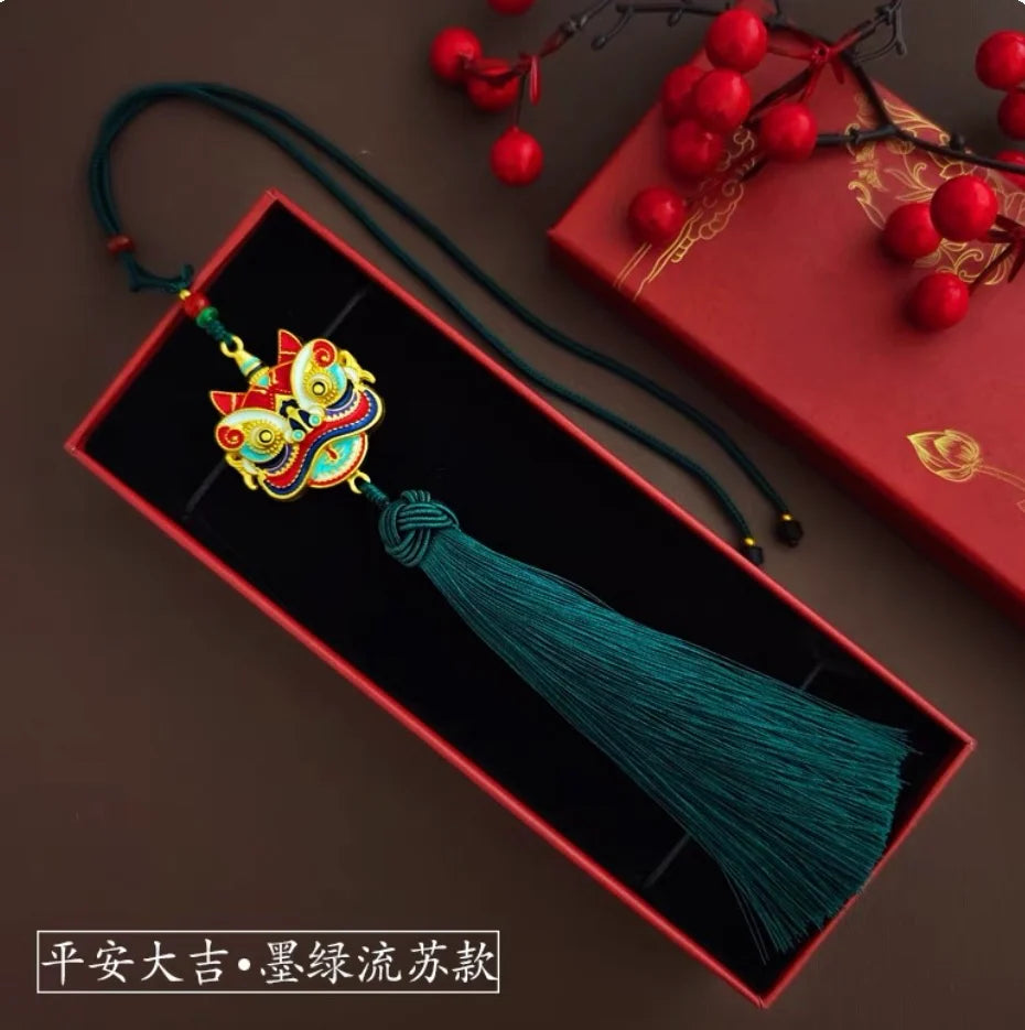Coffret de pendentifs inspiré de la danse du lion – style tendance chinoise