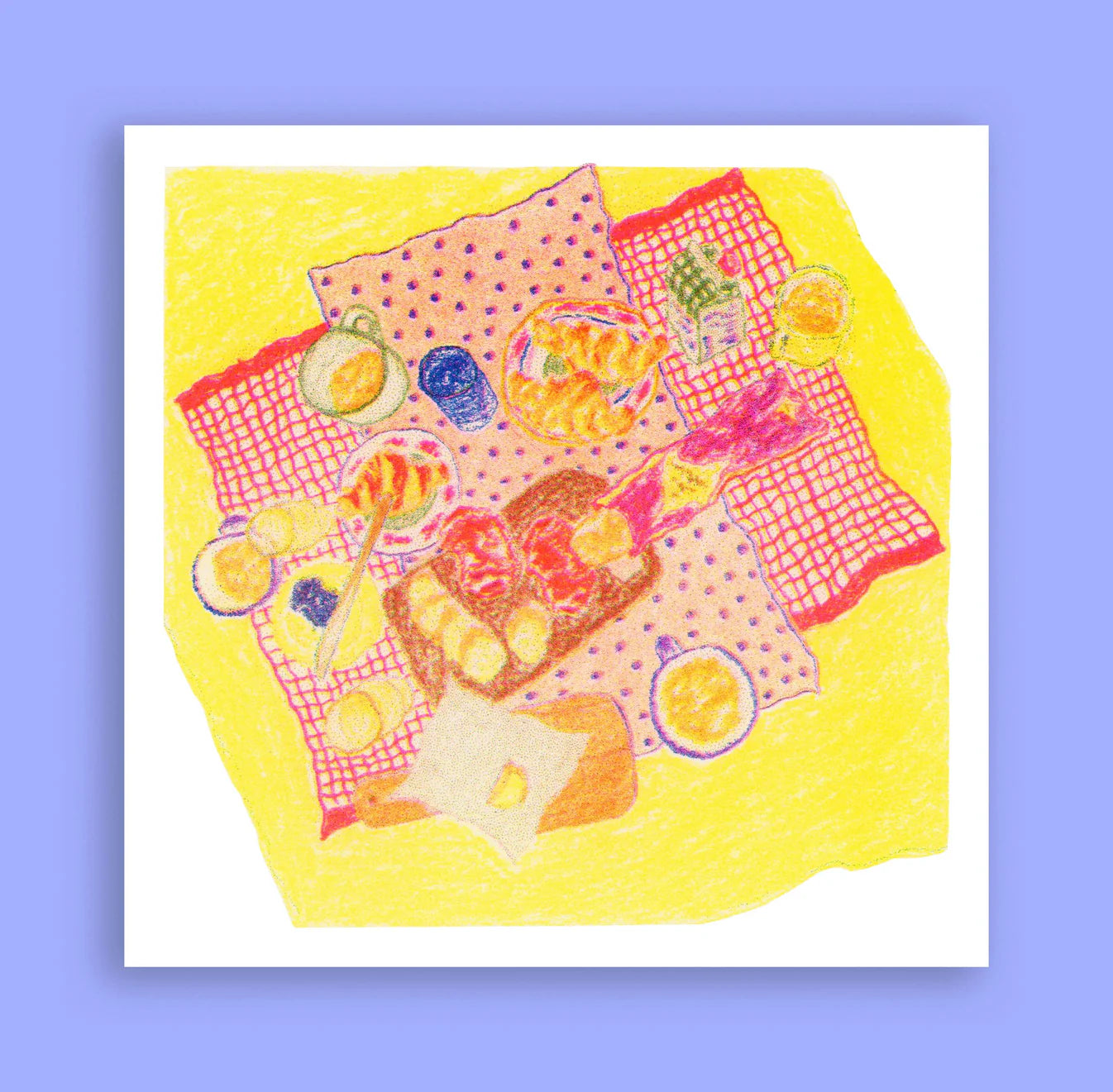 Affiche illustrée – Chici, illustration originale en risographie