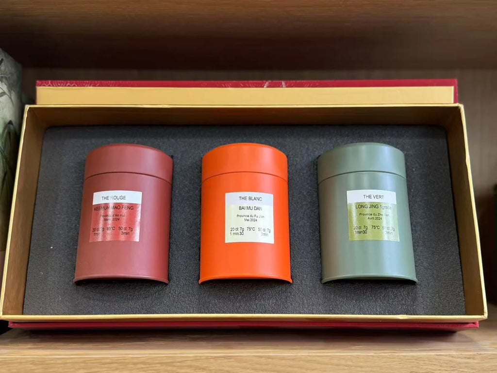 Thé chinois TERRE DE CHINE – coffret rouge, 3 thés de Chine