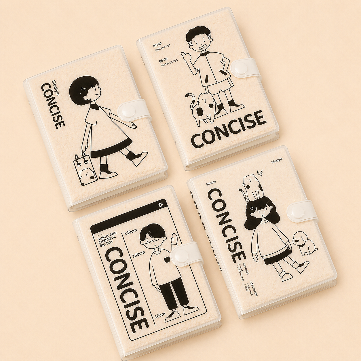 Carnet de poche A7 – couverture souple, style “puff” moelleux et mignon