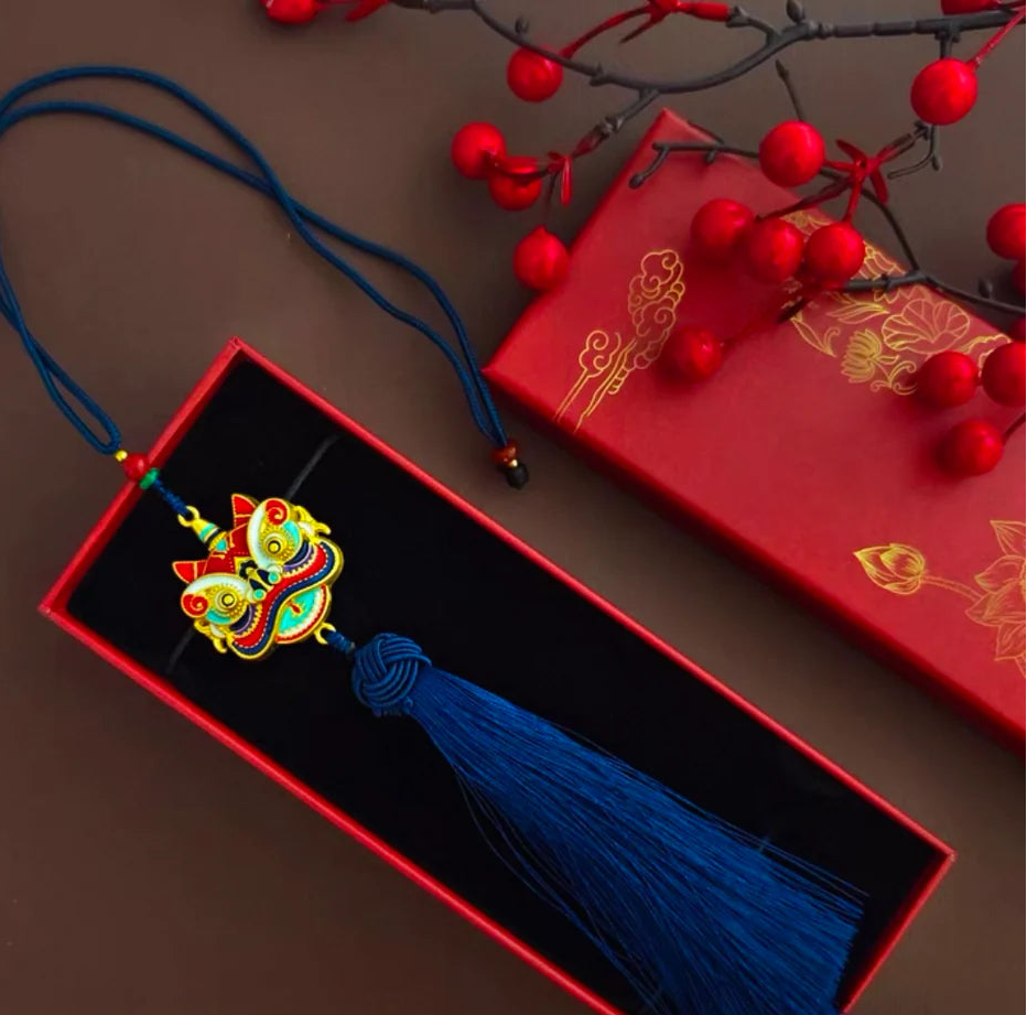 Coffret de pendentifs inspiré de la danse du lion – style tendance chinoise