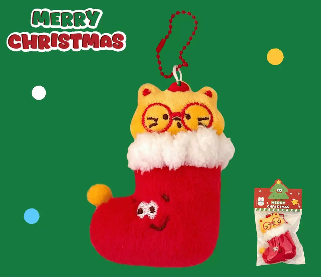 Pendentif porte-clés en peluche – création originale de Noël