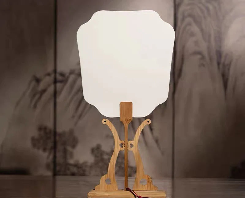 Éventail rond en papier Xuan – éventail traditionnel en papier de riz, DIY à peindre, épais, blanc