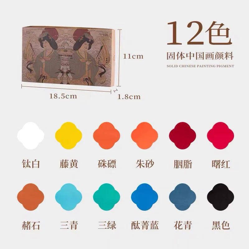 Pigments solides – peinture chinoise