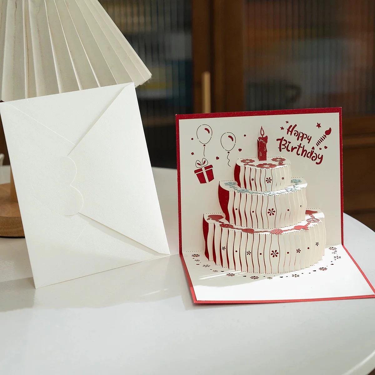 Carte de vœux 3D – gâteau d’anniversaire