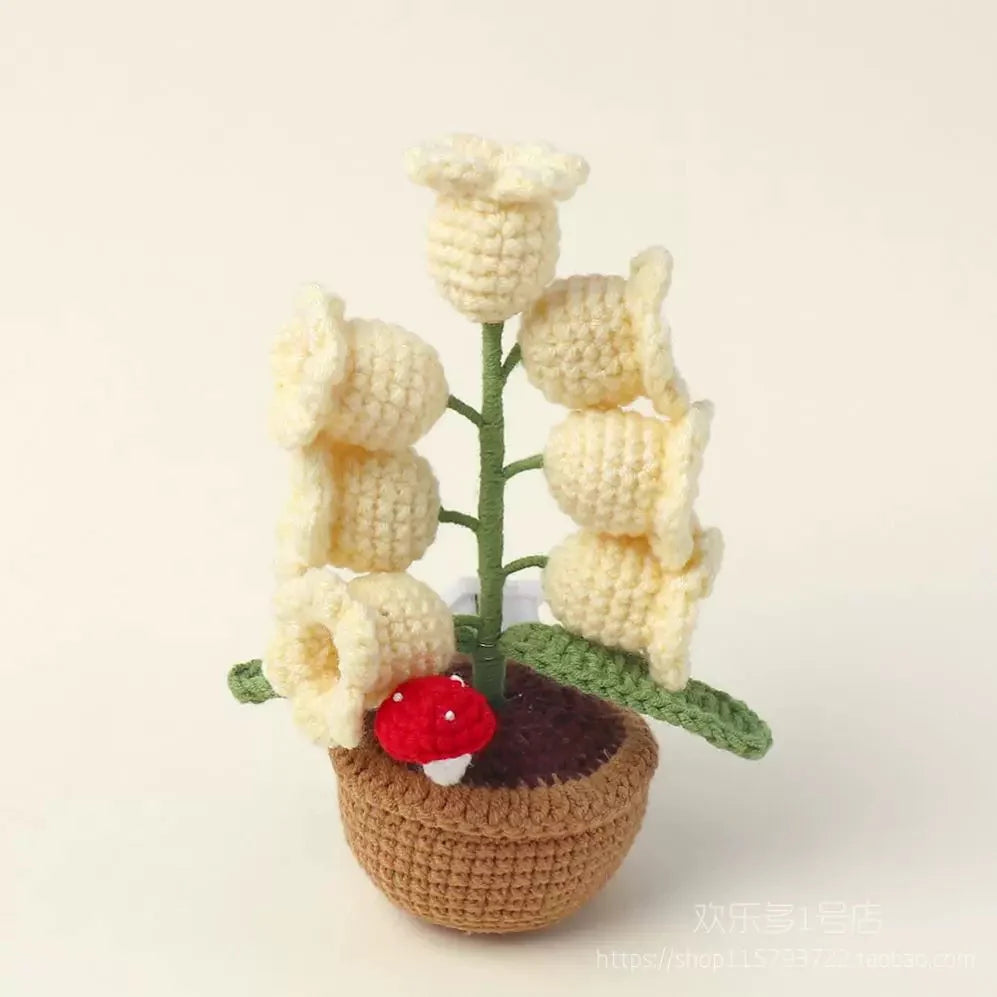 Veilleuse au crochet – muguet en laine