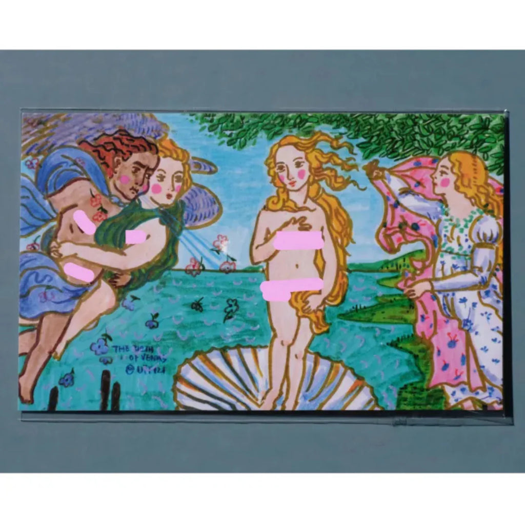 Carte postale illustré par Pi Ge Xu – Série "Musée d’art" (1 pièce)