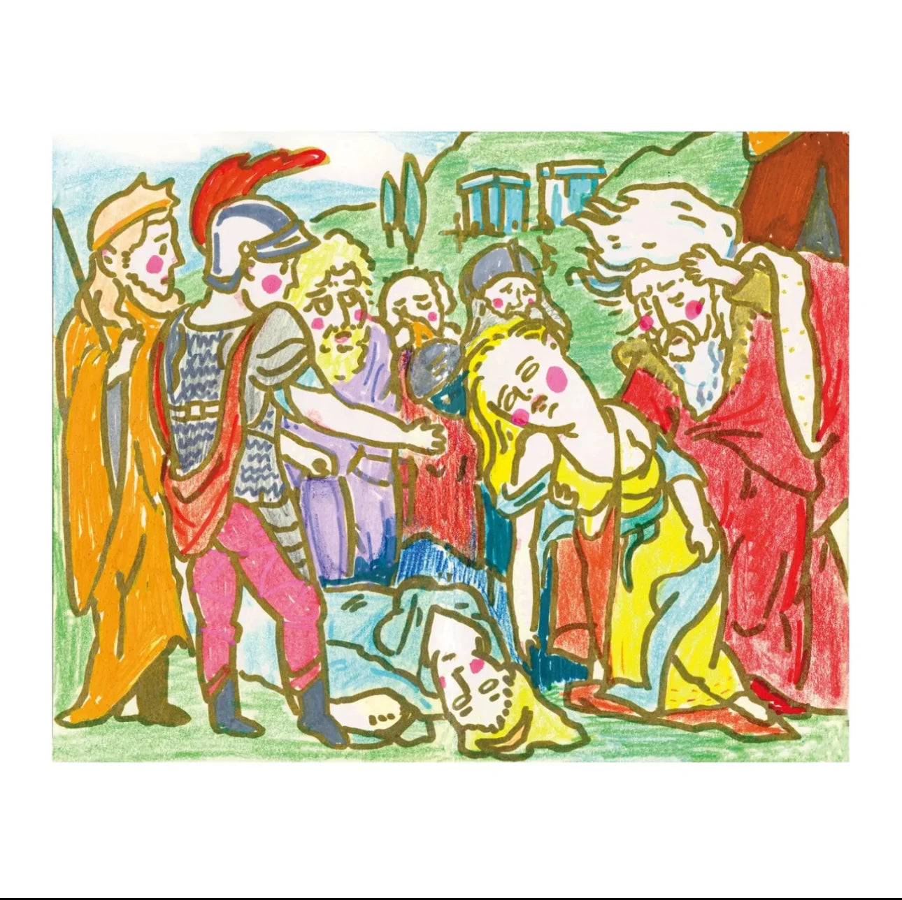 Carte postale illustré par Pi Ge Xu – Série "Musée d’art" (1 pièce)
