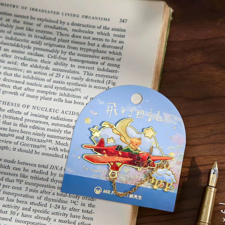Marque-page en métal – Le Petit Prince et la rose