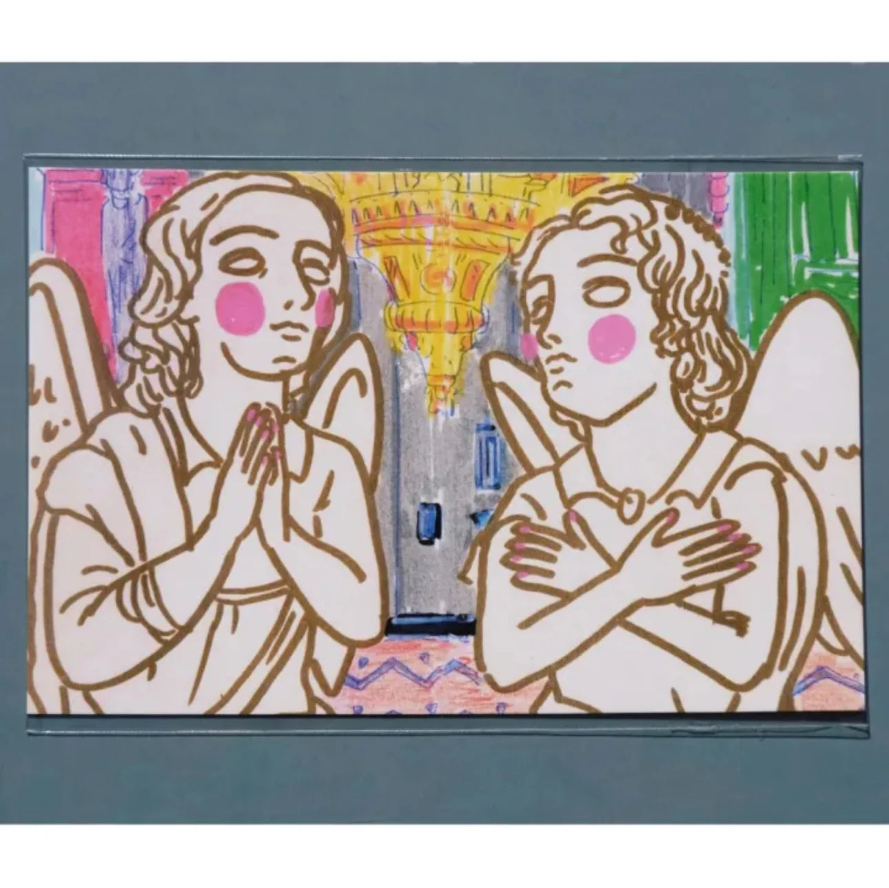 Carte postale illustré par Pi Ge Xu – Série "Musée d’art" (1 pièce)