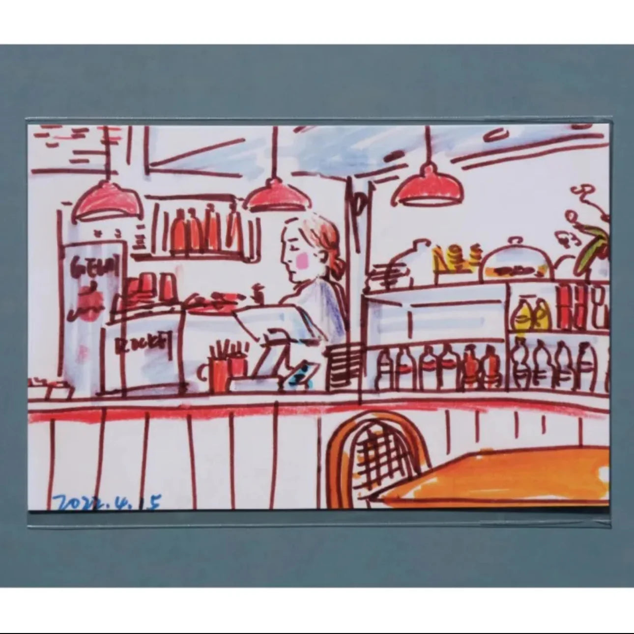 Carte postale illustré par Pi Ge Xu – Série "Musée d’art" (1 pièce)