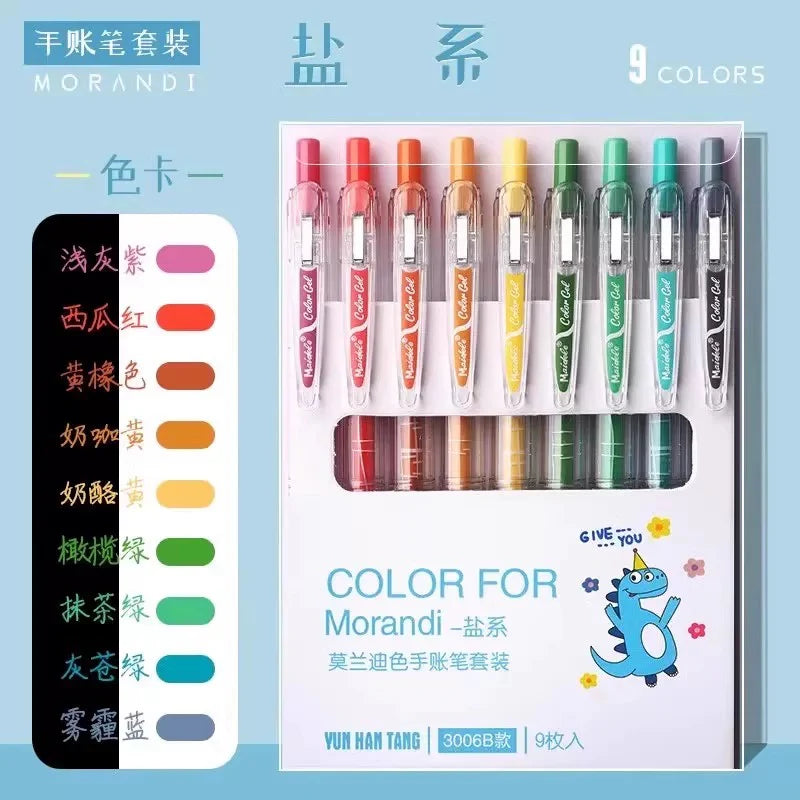 Lot de 9 Stylos Couleurs Soft