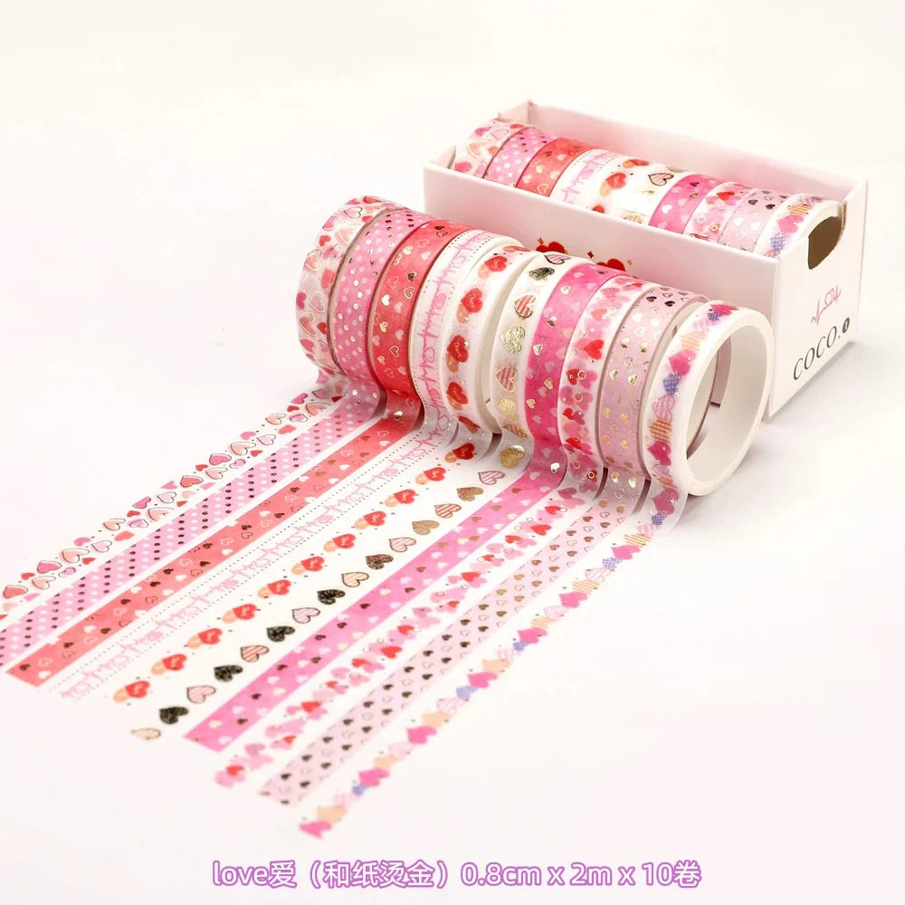 Ruban adhésif en papier (washi tape) – Coffret