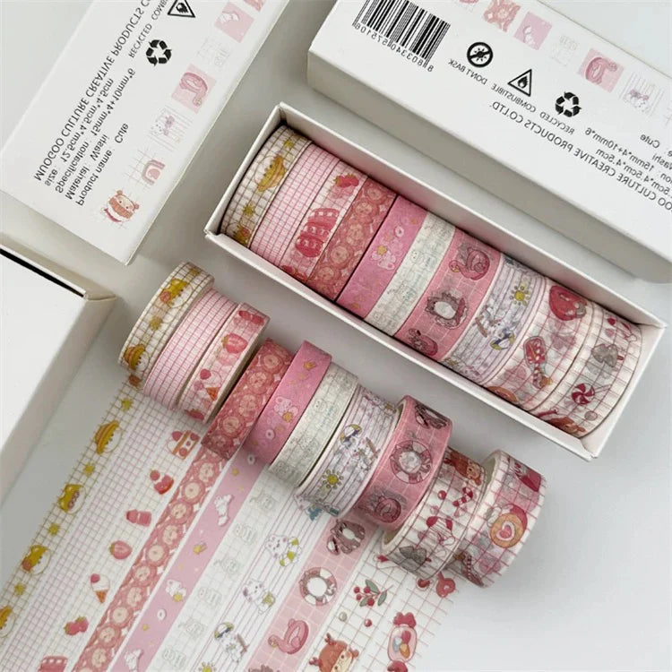 Ruban adhésif en papier (washi tape) – Coffret