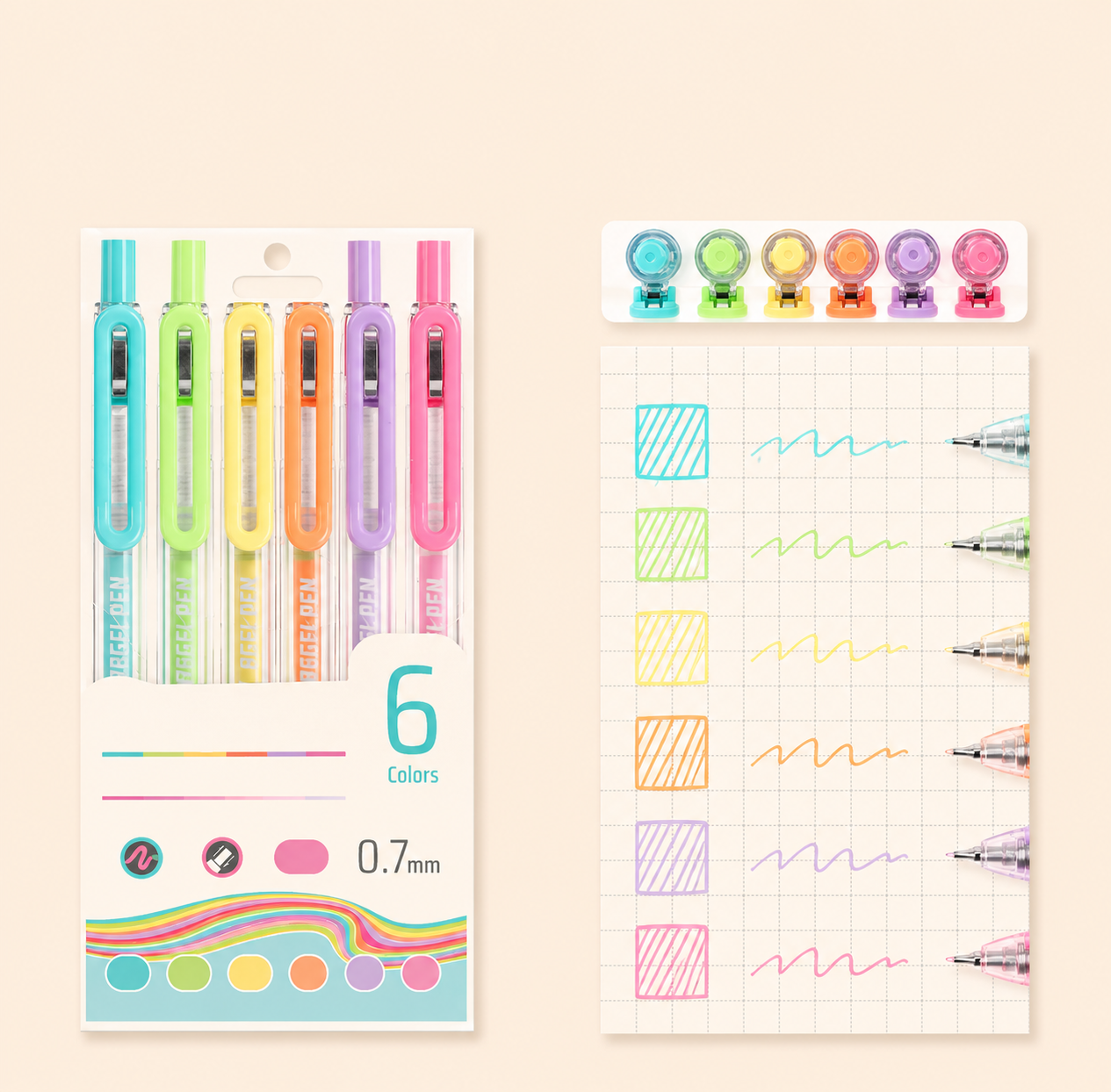 Stylo acrylique à clic – Pointe 0,7 mm