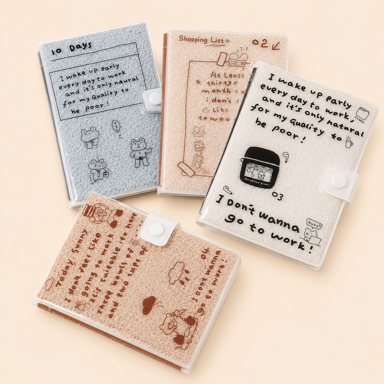 Carnet de poche 64K – couverture souple effet peluche
