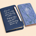 Carnet A6 en denim brodé – carnet de bullet journal, 105 × 180 mm