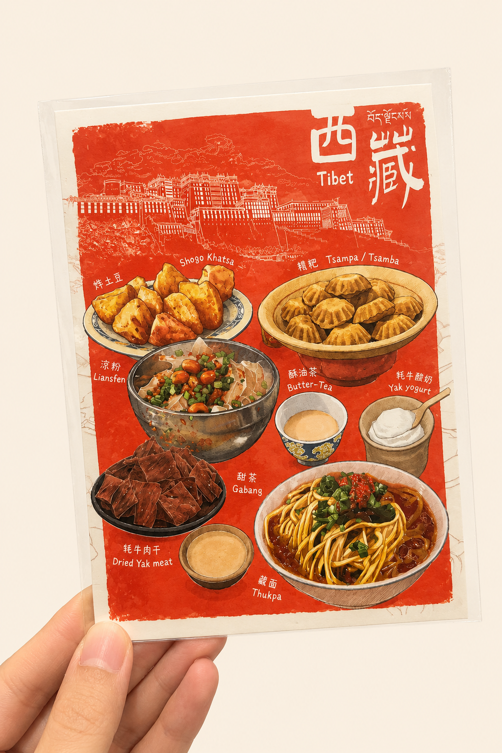 Carte postale par Belle Artwork - Les saveurs de Chine (1 pièce)