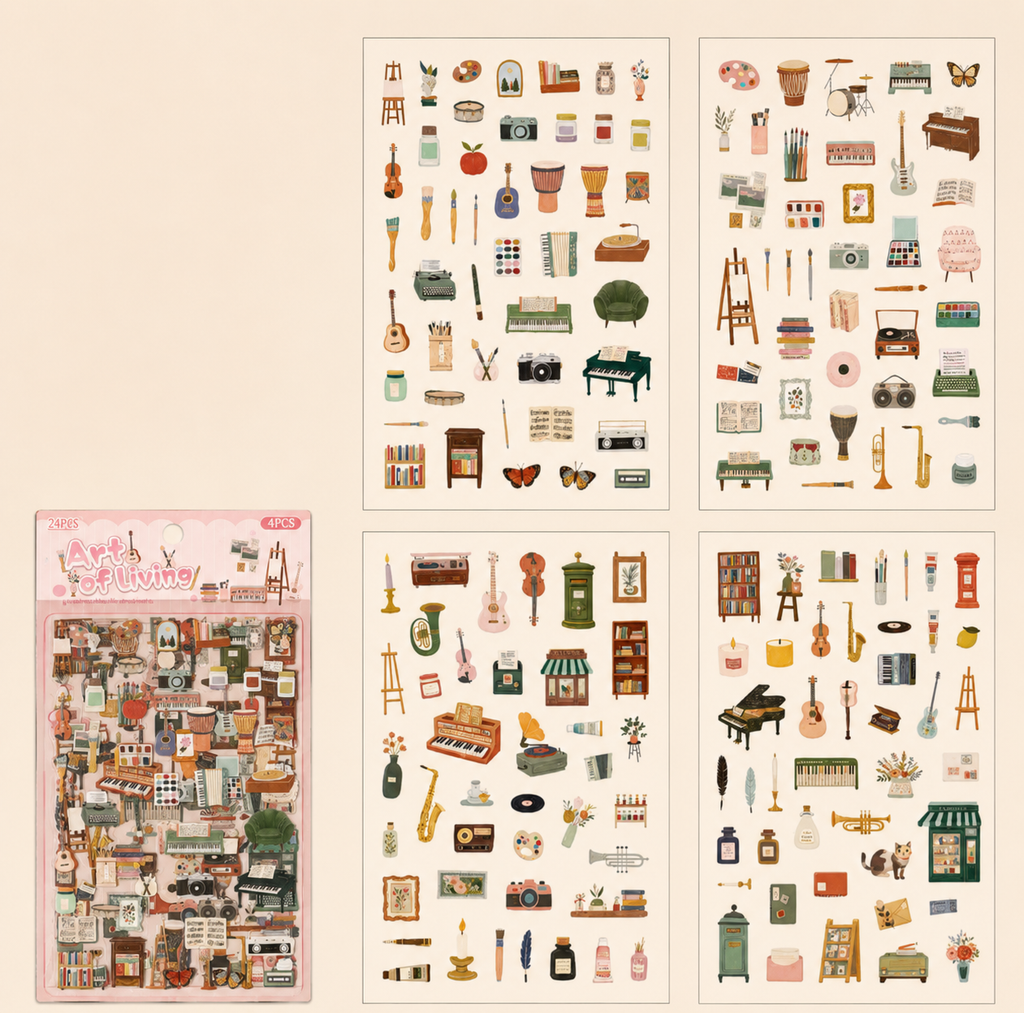 Lot de stickers – Petits plaisirs de la vie