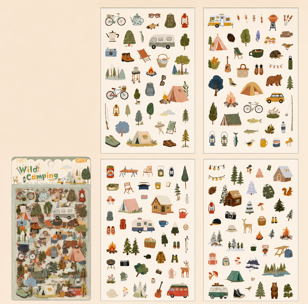 Lot de stickers – Petits plaisirs de la vie