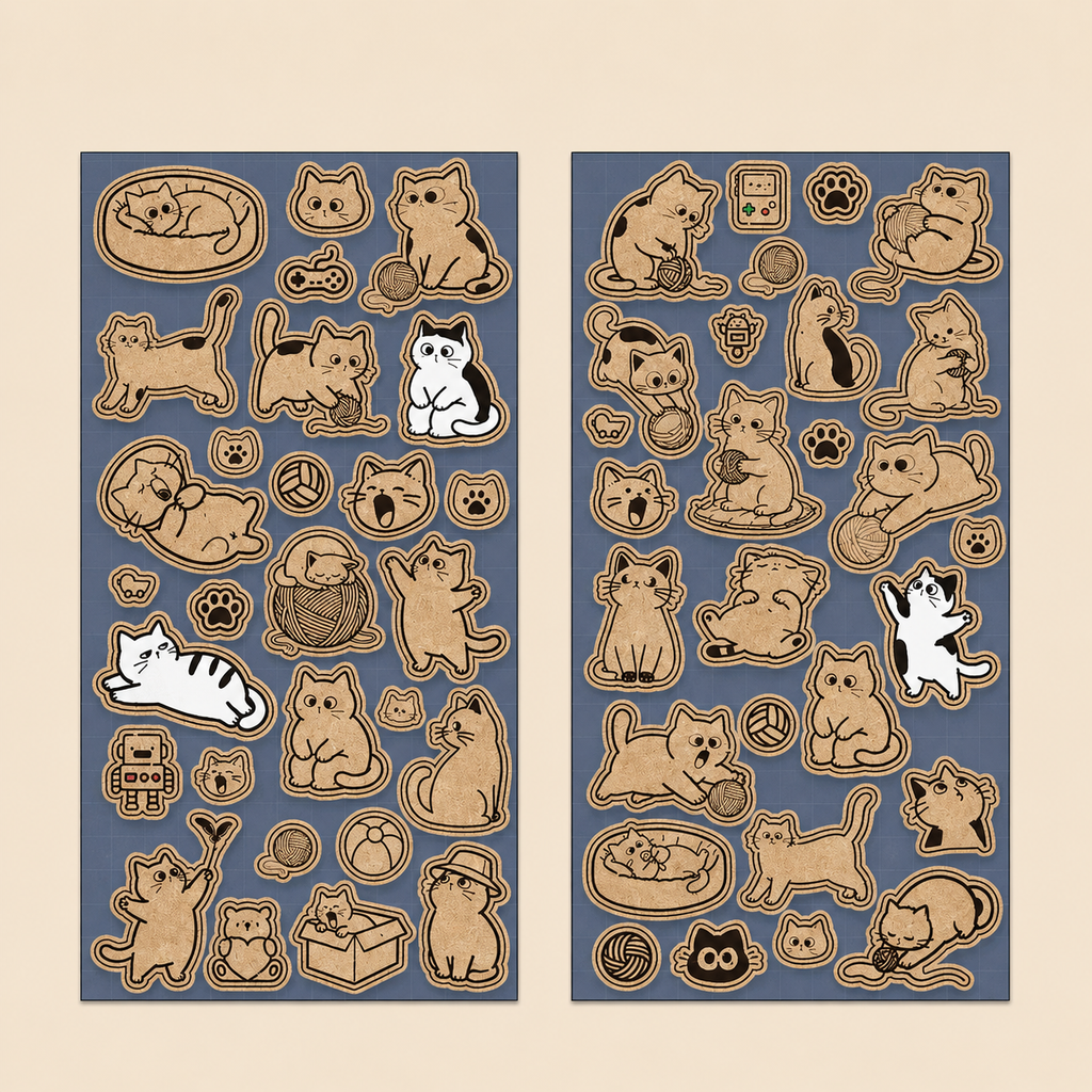 Lot de stickers – petits chats mignons
