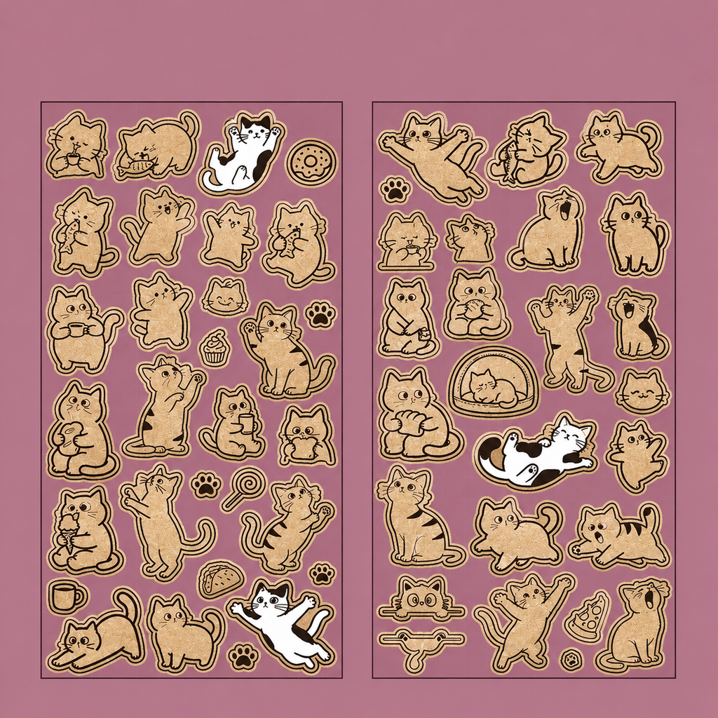 Lot de stickers – petits chats mignons