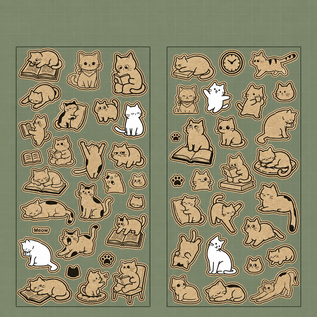Lot de stickers – petits chats mignons