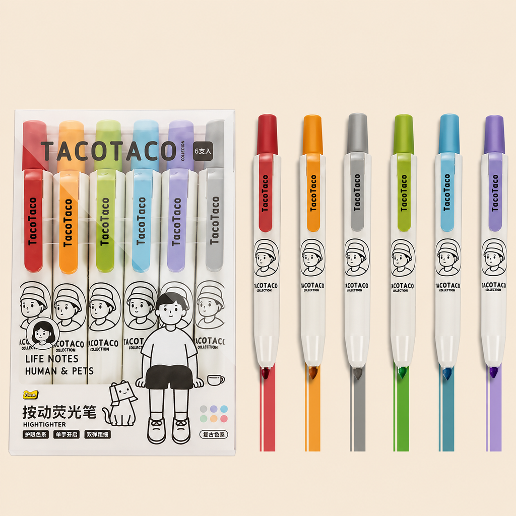Lot de 6 surligneurs – TacoTaco