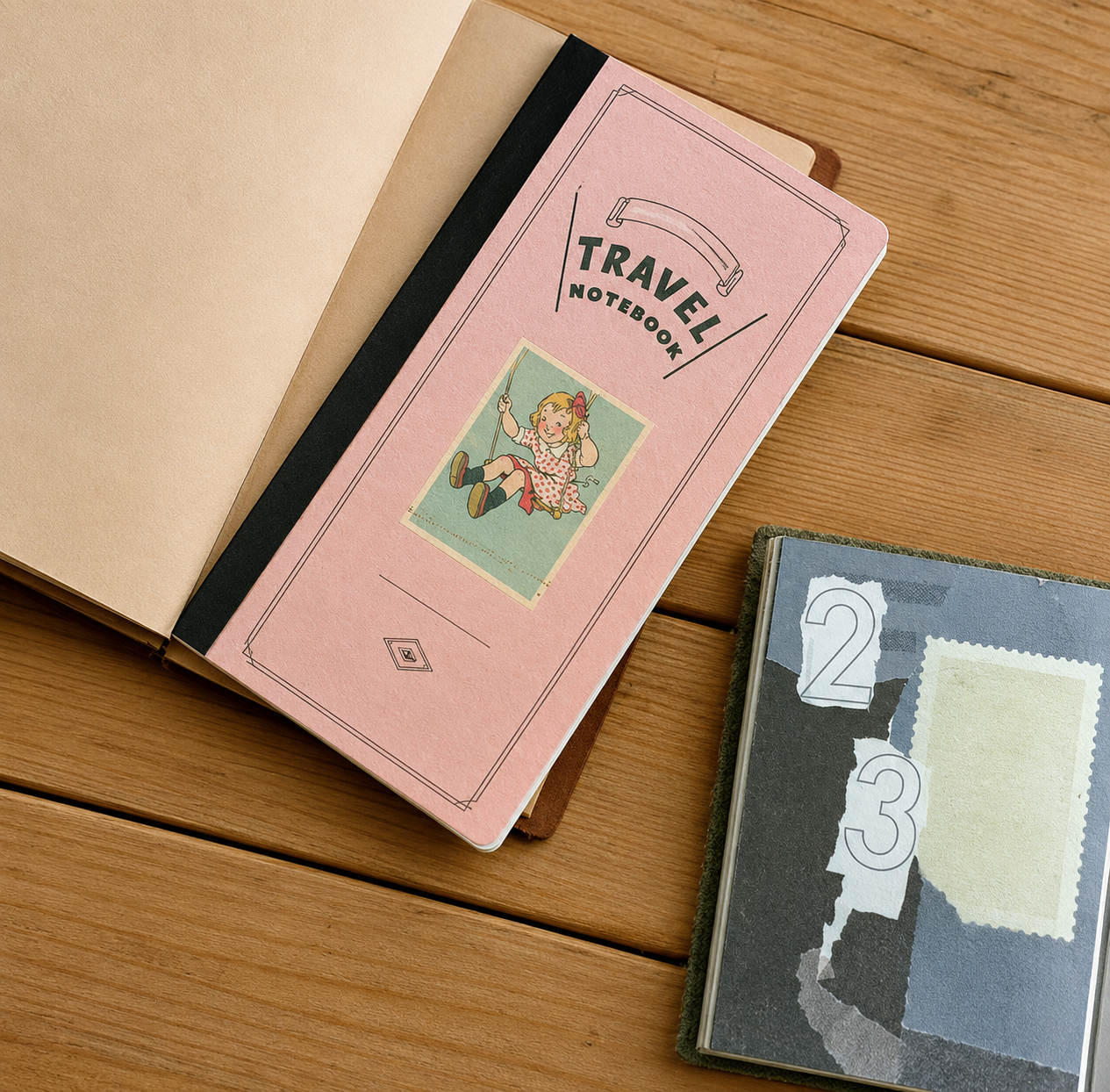 Recharges pour Traveler’s Notebook (TN) – BENSTORE, couverture huilée rétro imprimée