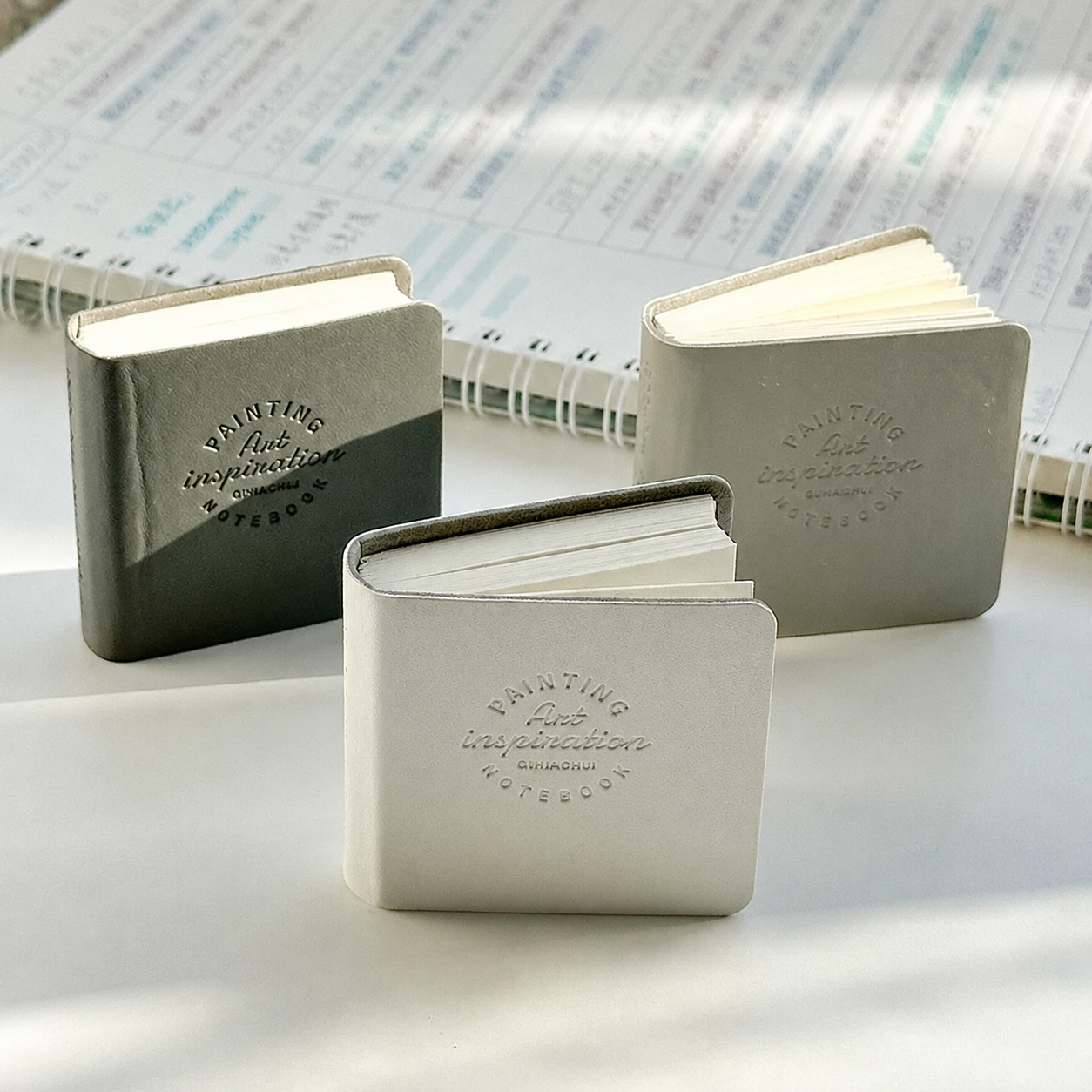 Mini carnet – carnet de dessin de poche mignon, pages blanches