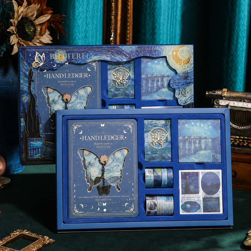 Coffret cadeau de carnets – style peinture à l’huile rétro