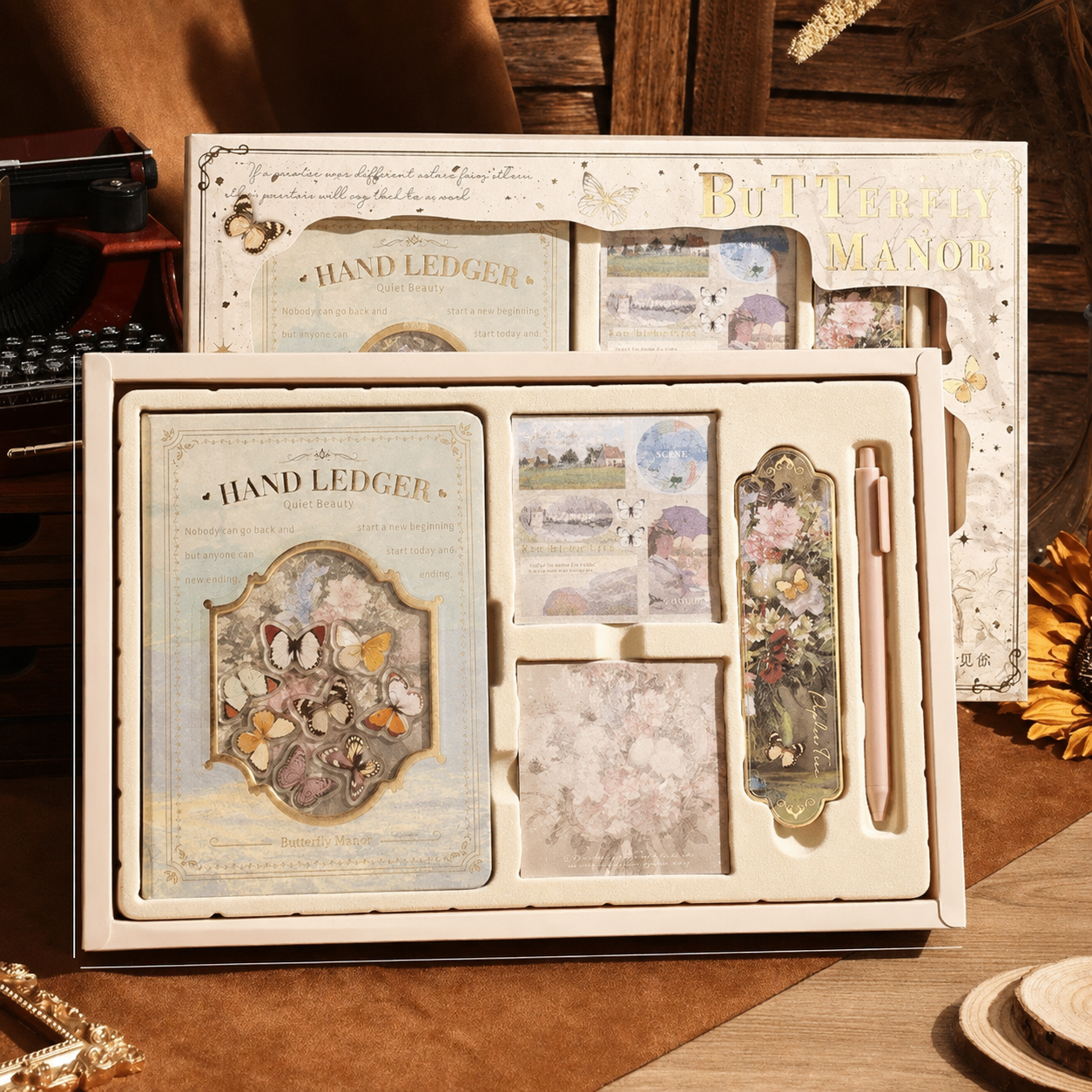Coffret cadeau de carnets – style peinture à l’huile rétro