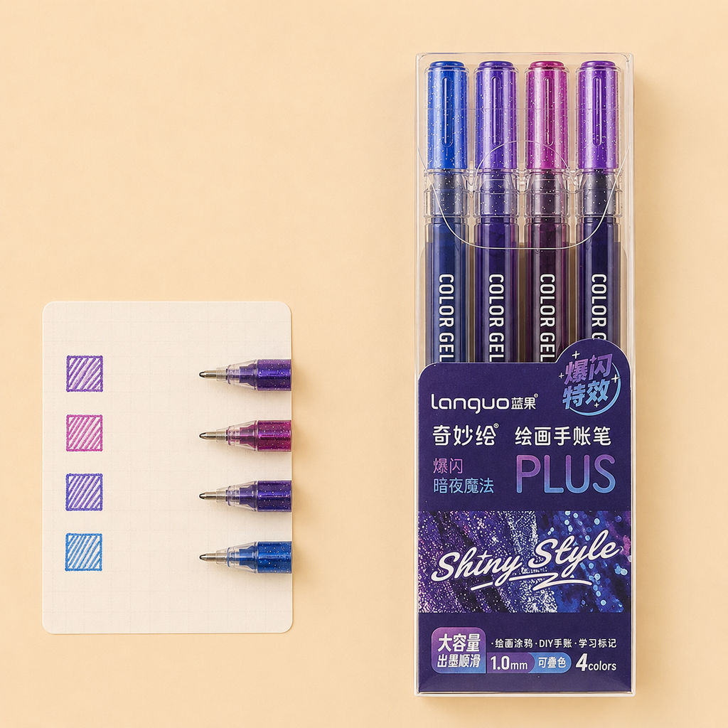Surligneur scintillant pour journal créatif – Couleurs superposables