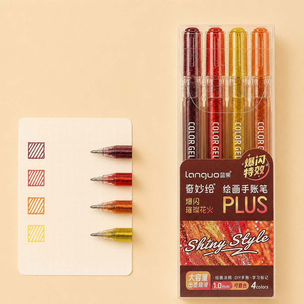 Surligneur scintillant pour journal créatif – Couleurs superposables