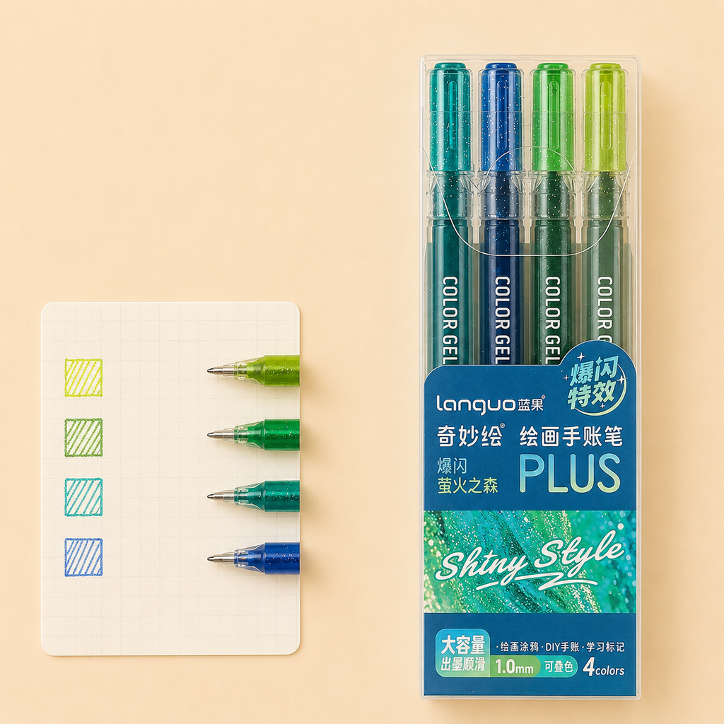 Surligneur scintillant pour journal créatif – Couleurs superposables