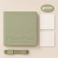Carnet carré Planwith – Pages vierges et quadrillées, ouverture à plat