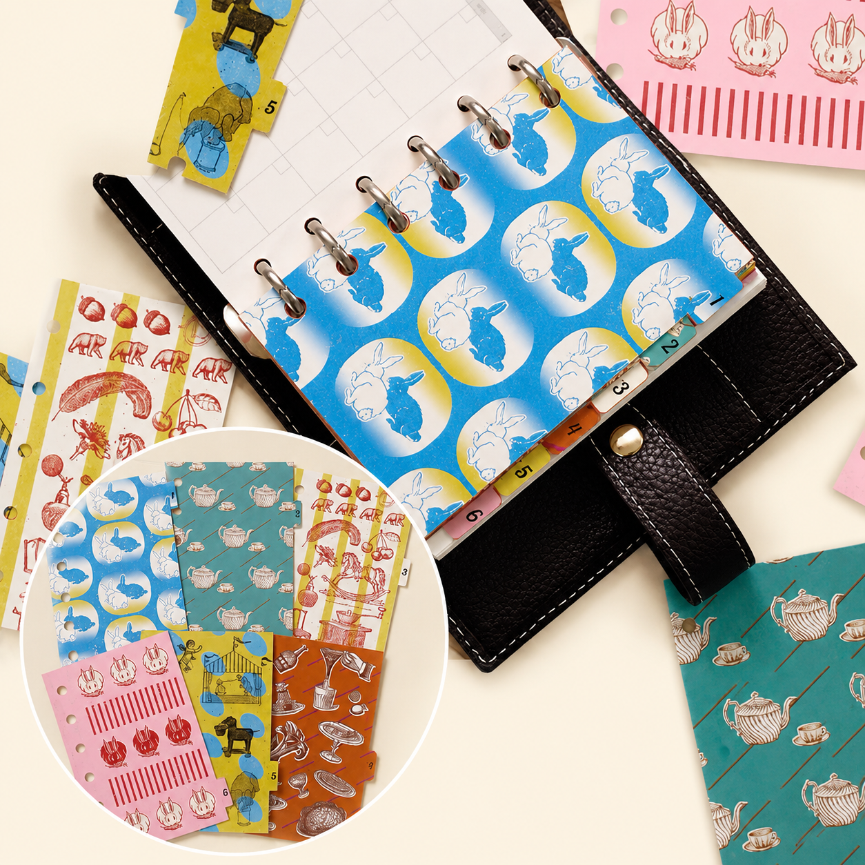 Intercalaires pour carnet à anneaux « Petits animaux »  - BENSTORE