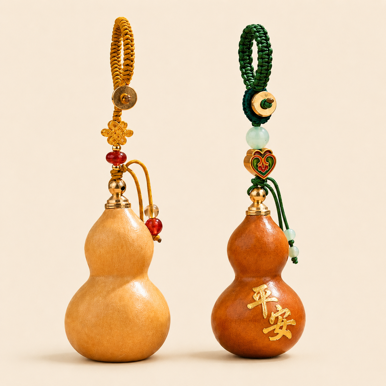 Pendentif en calebasse naturelle – bonheur, prospérité et paix
