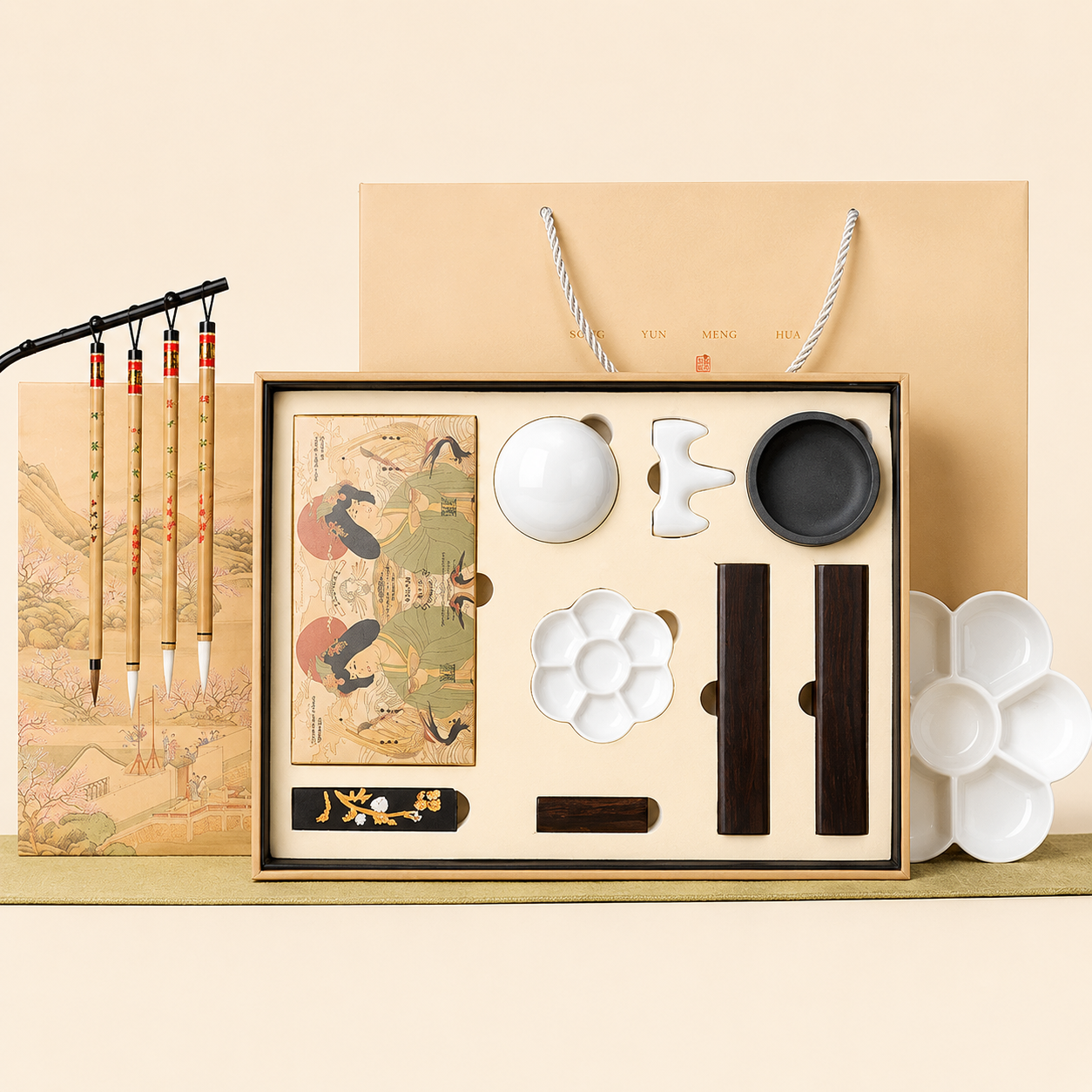 Coffret cadeau de peinture et calligraphie chinoise
