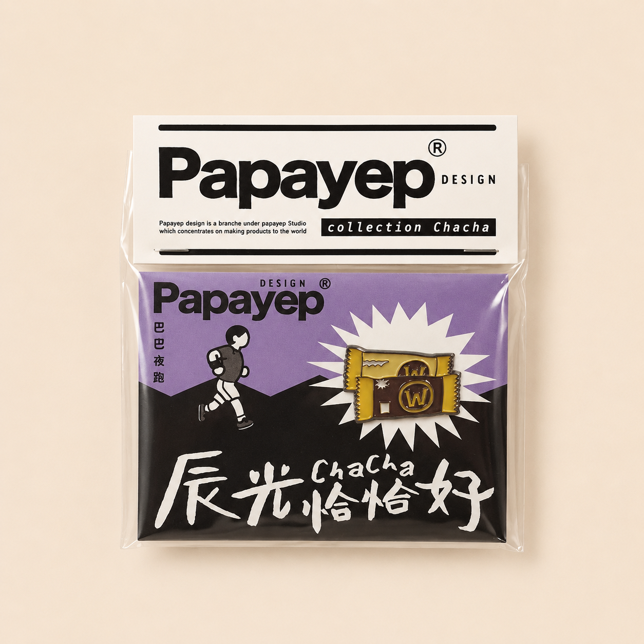 Pin par Papayep – “Le bon moment”, broche émaillée glace (design illustré)