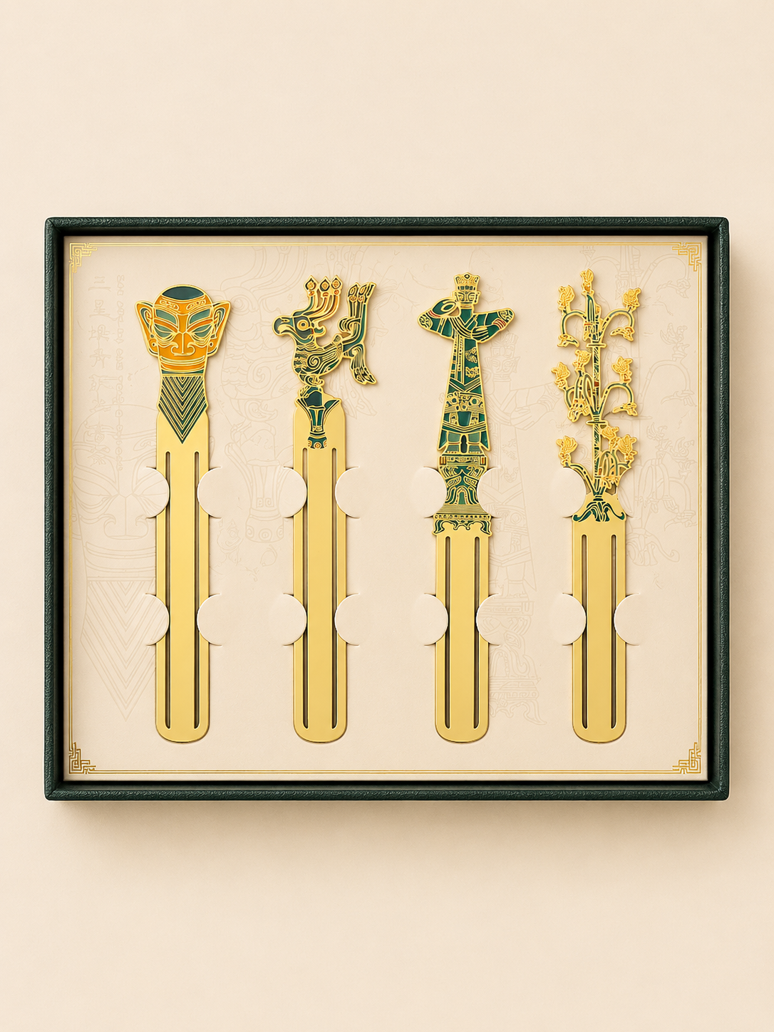 Coffret de marque-pages en métal – création culturelle de Sanxingdui