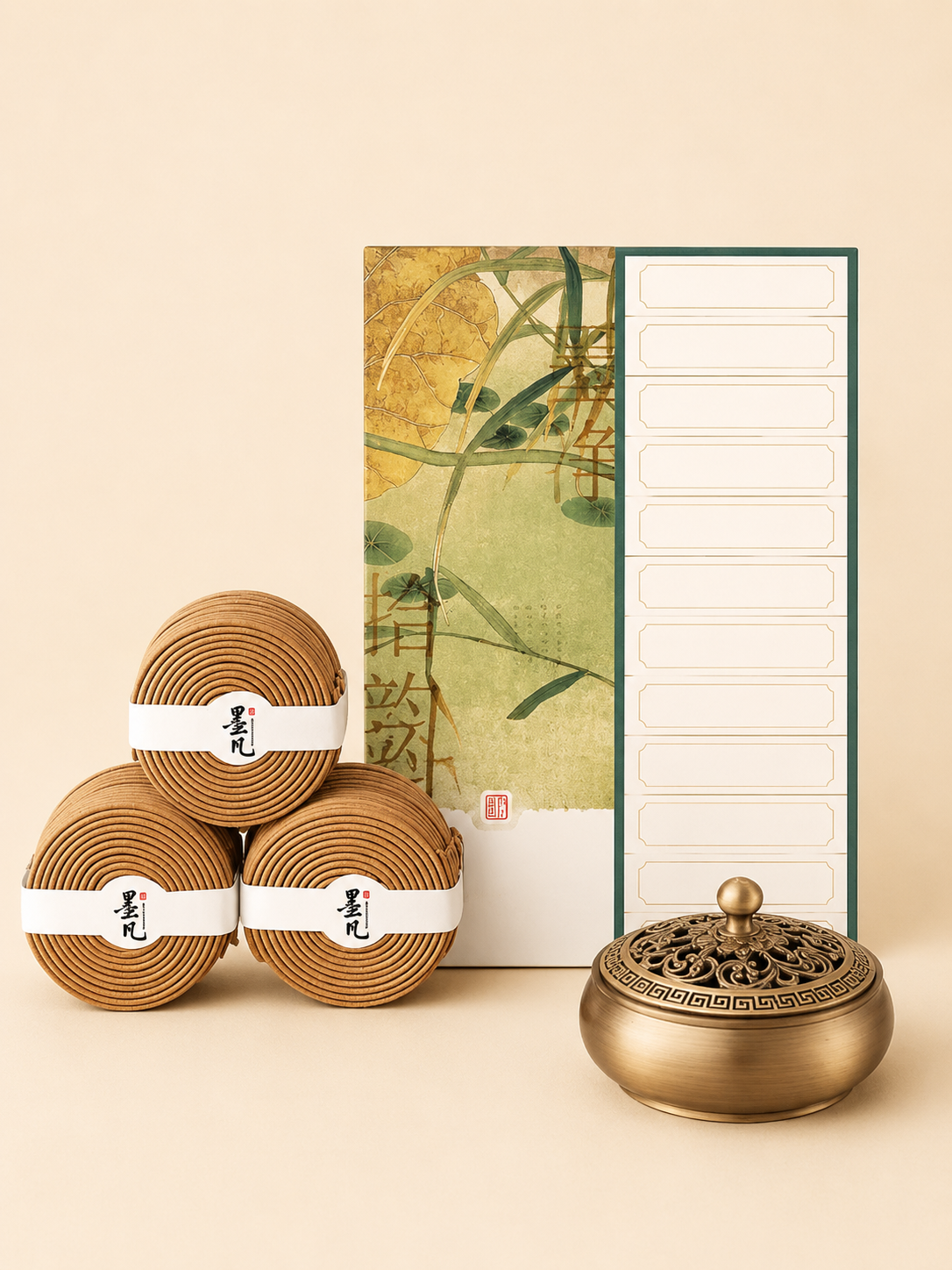 Encens en spirale – bois d’agar (oud), parfum durable pour la chambre