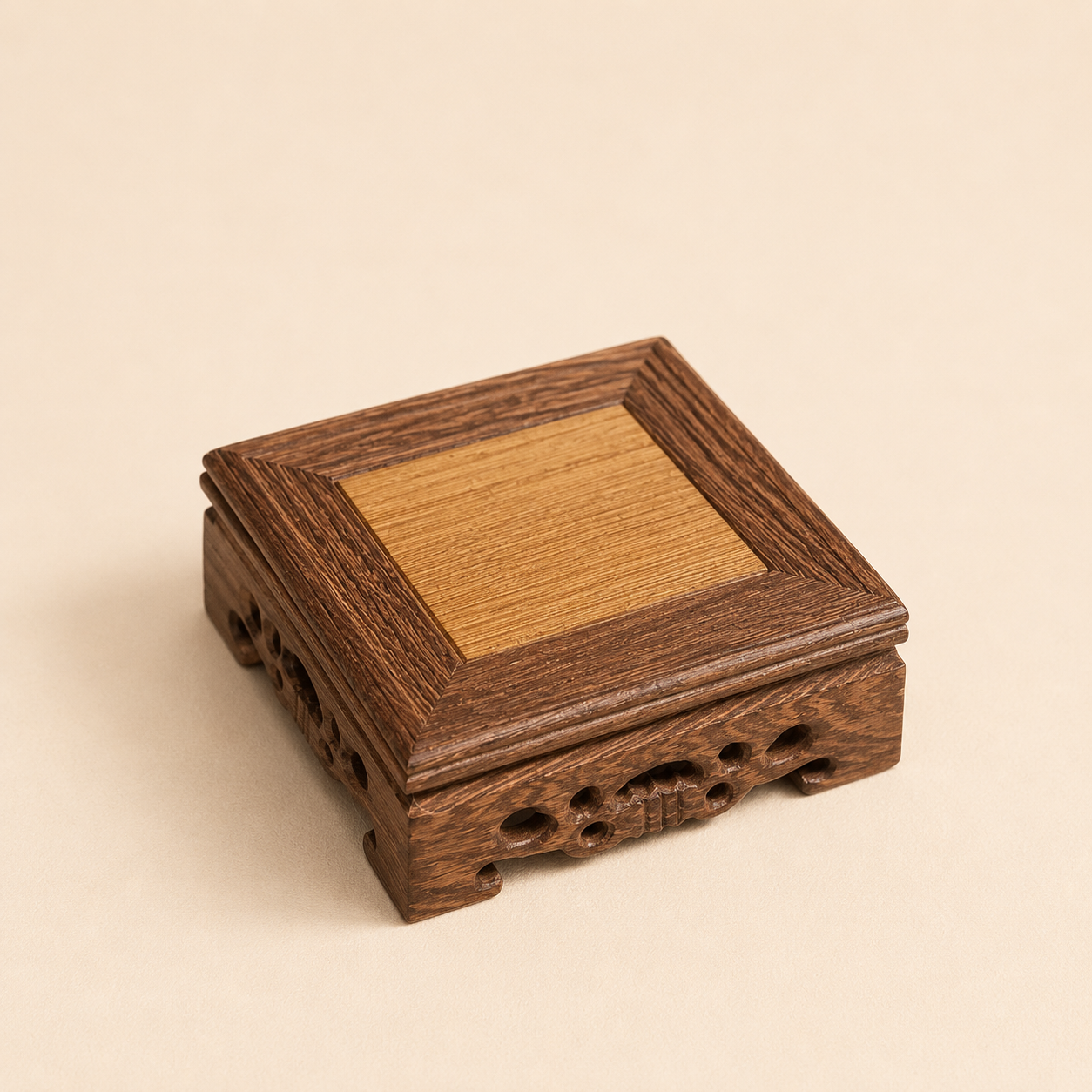 Support pour encensoir – base sculptée en bois de wengé