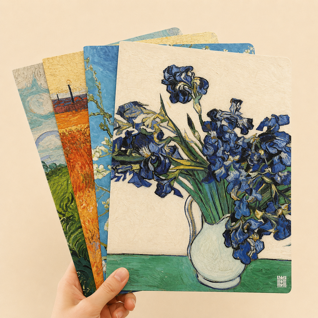 Chemise en papier – pochette de documents, couverture inspirée de peintures classiques