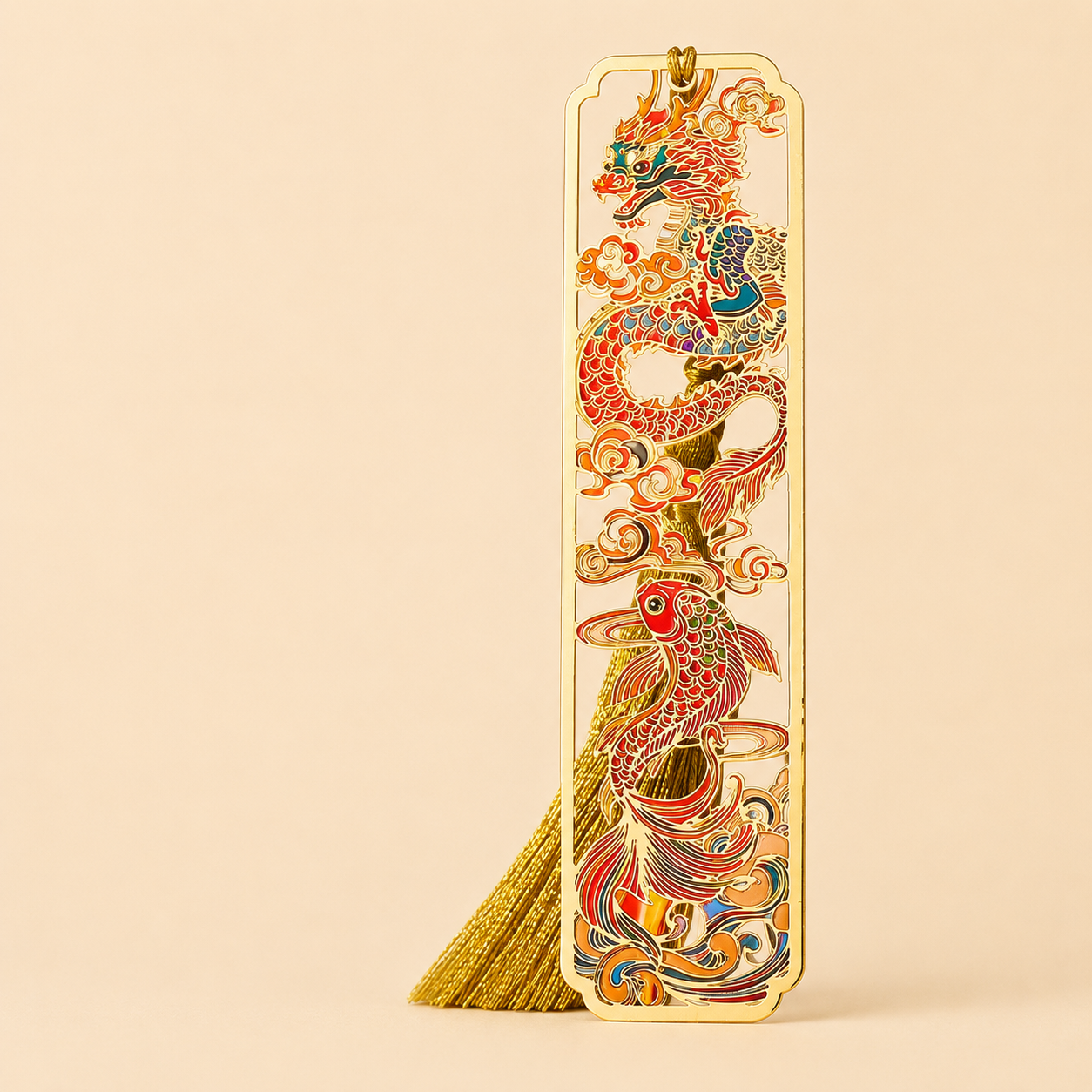 Marque-page en métal – souvenir de style chinois classique, création du Palais impérial, coffret cadeau du Nouvel An