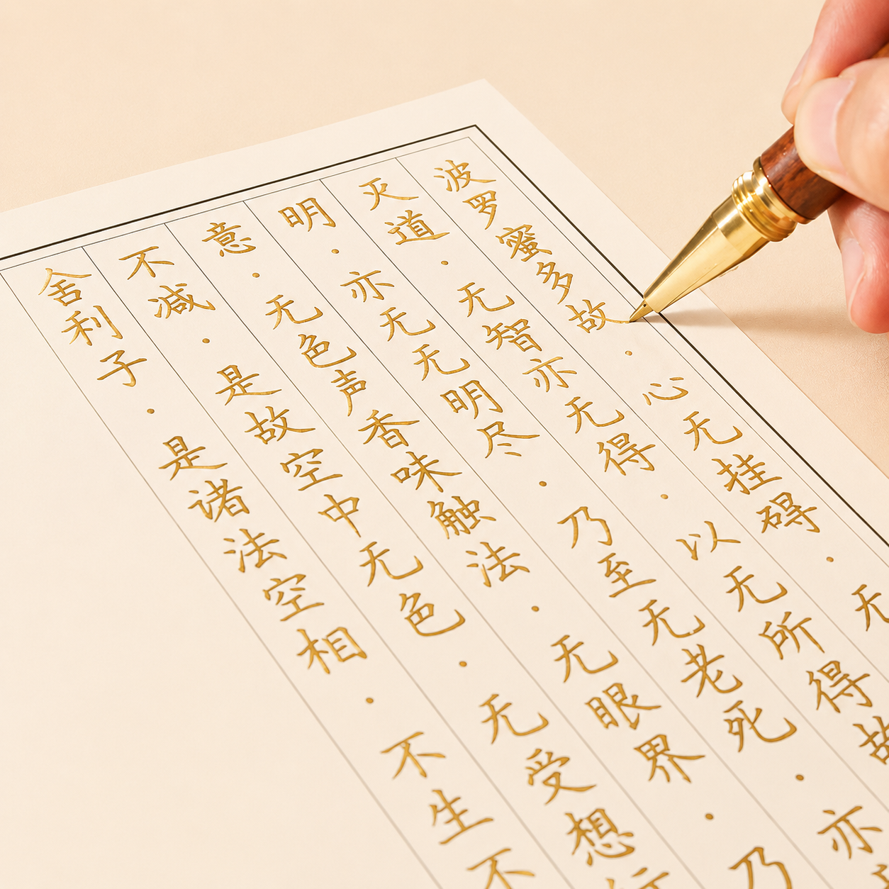Coffret de livres de calligraphie – copie de sutras bouddhistes, édition complète reliée (23 volumes)