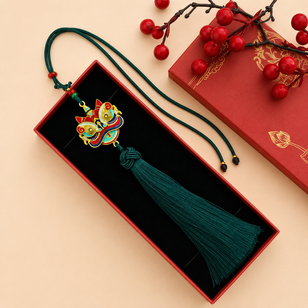 Coffret de pendentifs inspiré de la danse du lion – style tendance chinoise