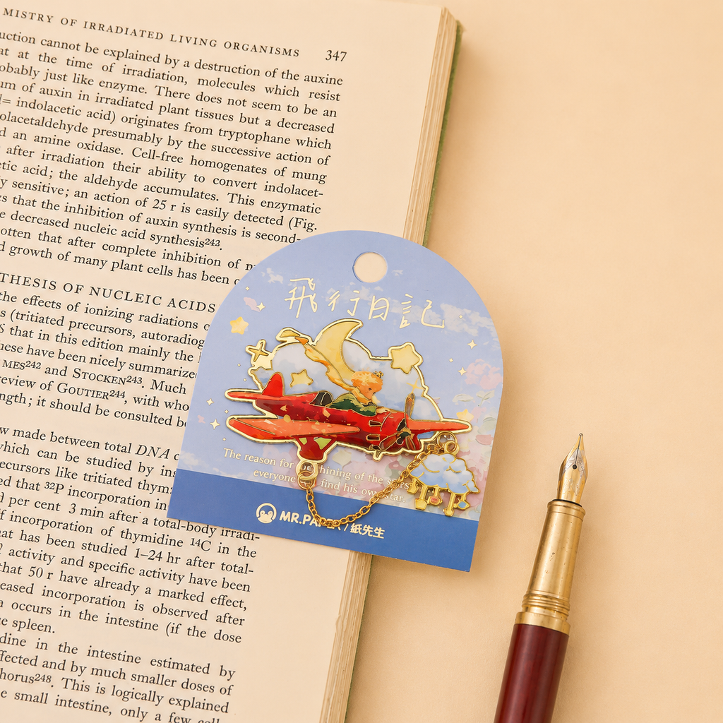 Marque-page en métal – Le Petit Prince et la rose
