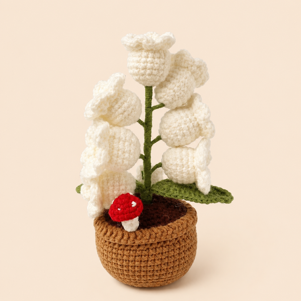 Veilleuse au crochet – muguet en laine