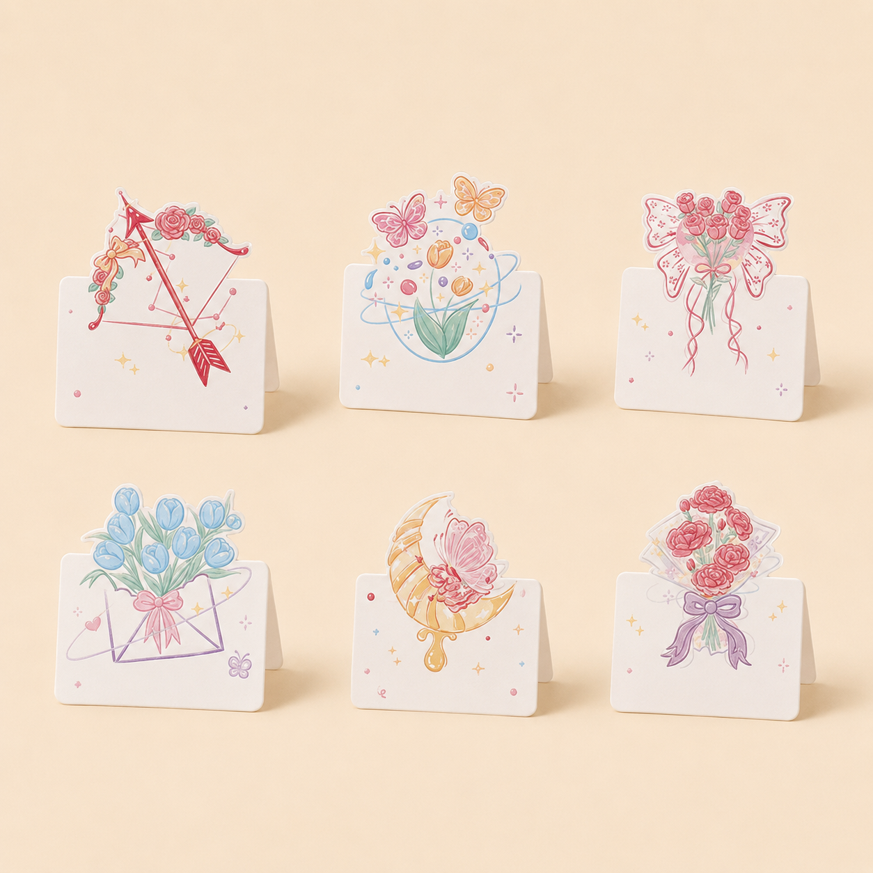Carte de vœux – bouquet romantique pour la Saint-Valentin